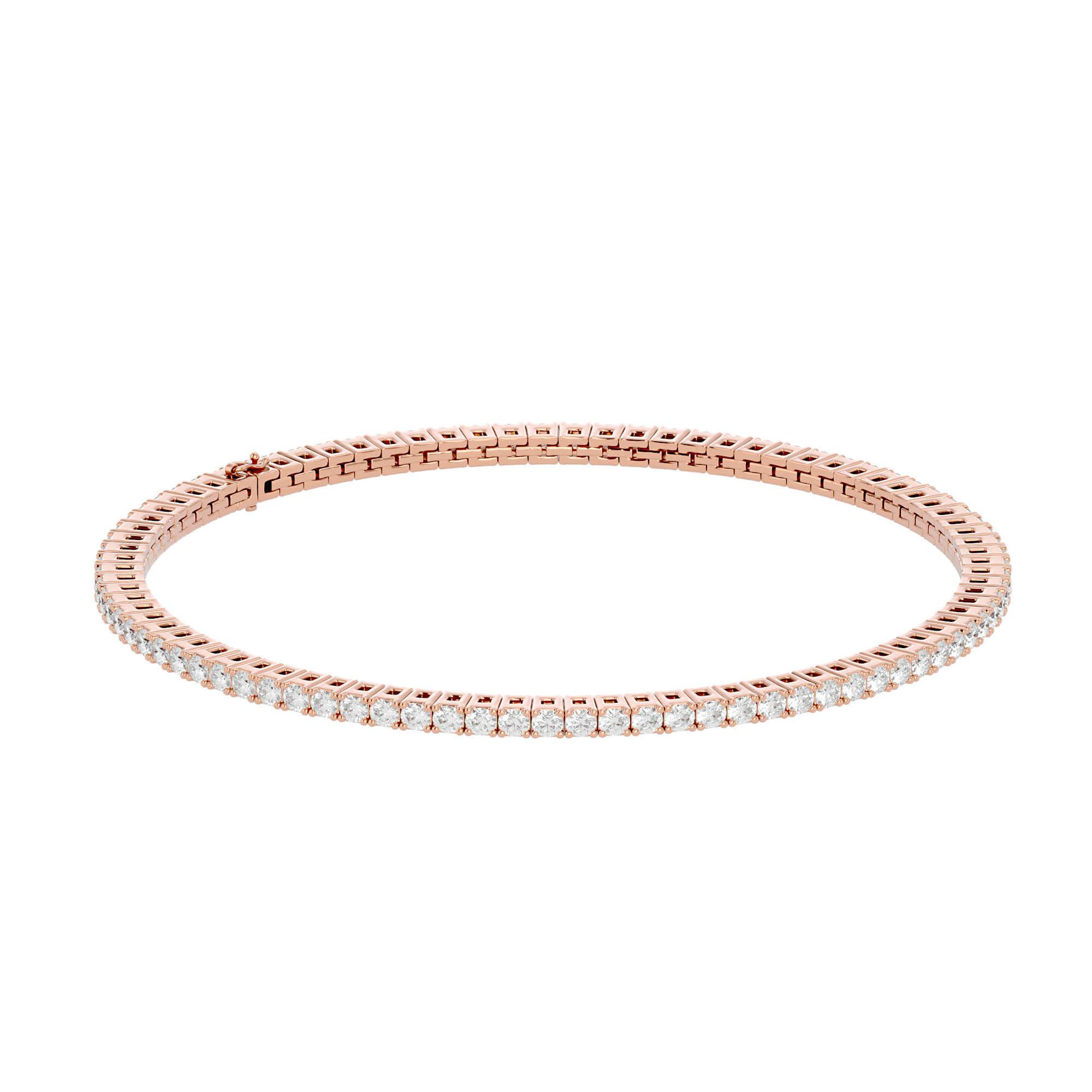 14K White Gold Diamond Princess Cut Channel Tennis Bracelet (8.96ctw.)