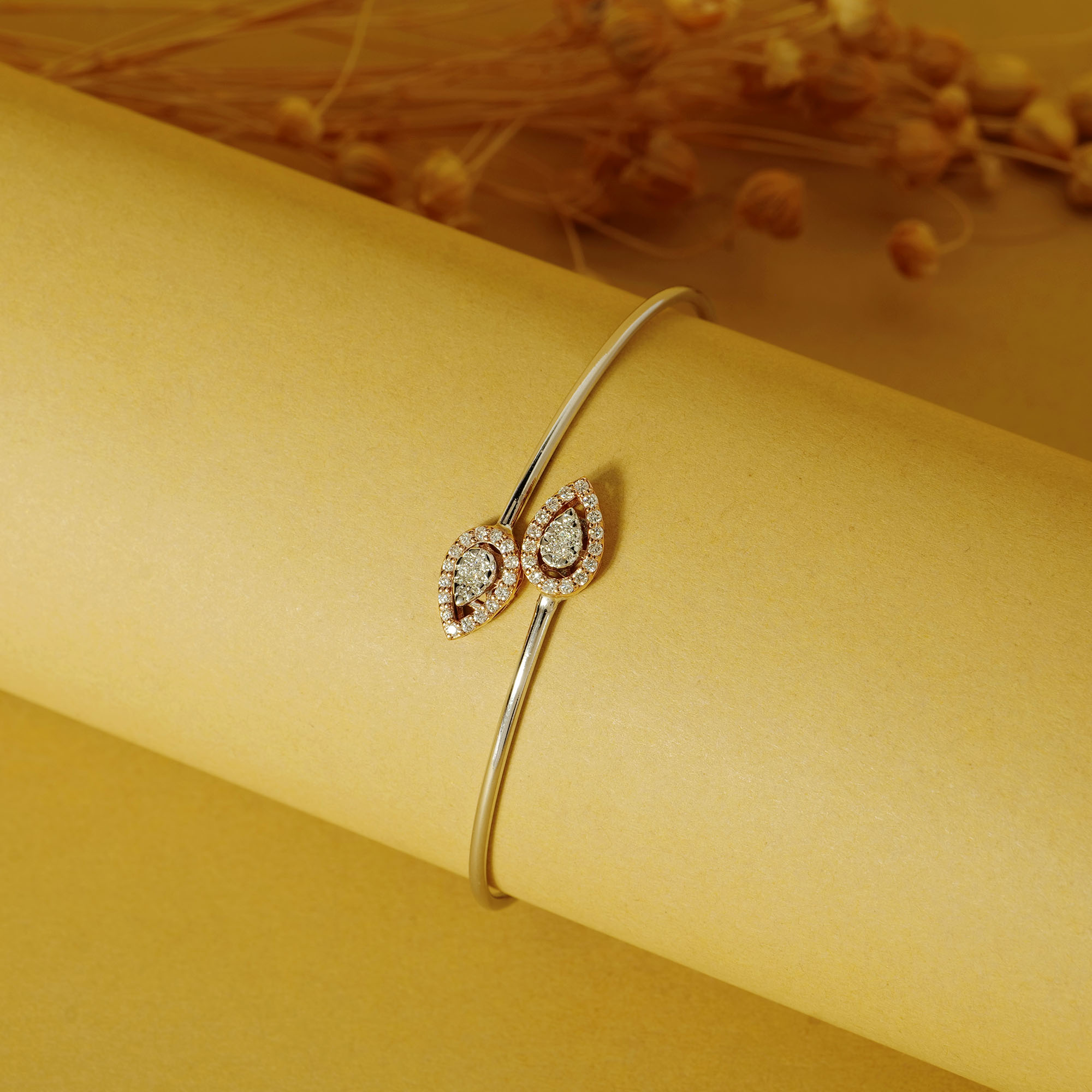 Daily Wear 8mm Eagle Golden American Diamond Bangle, Size: Free Size, 2  Pieces at Rs 84/pair in Rajkot